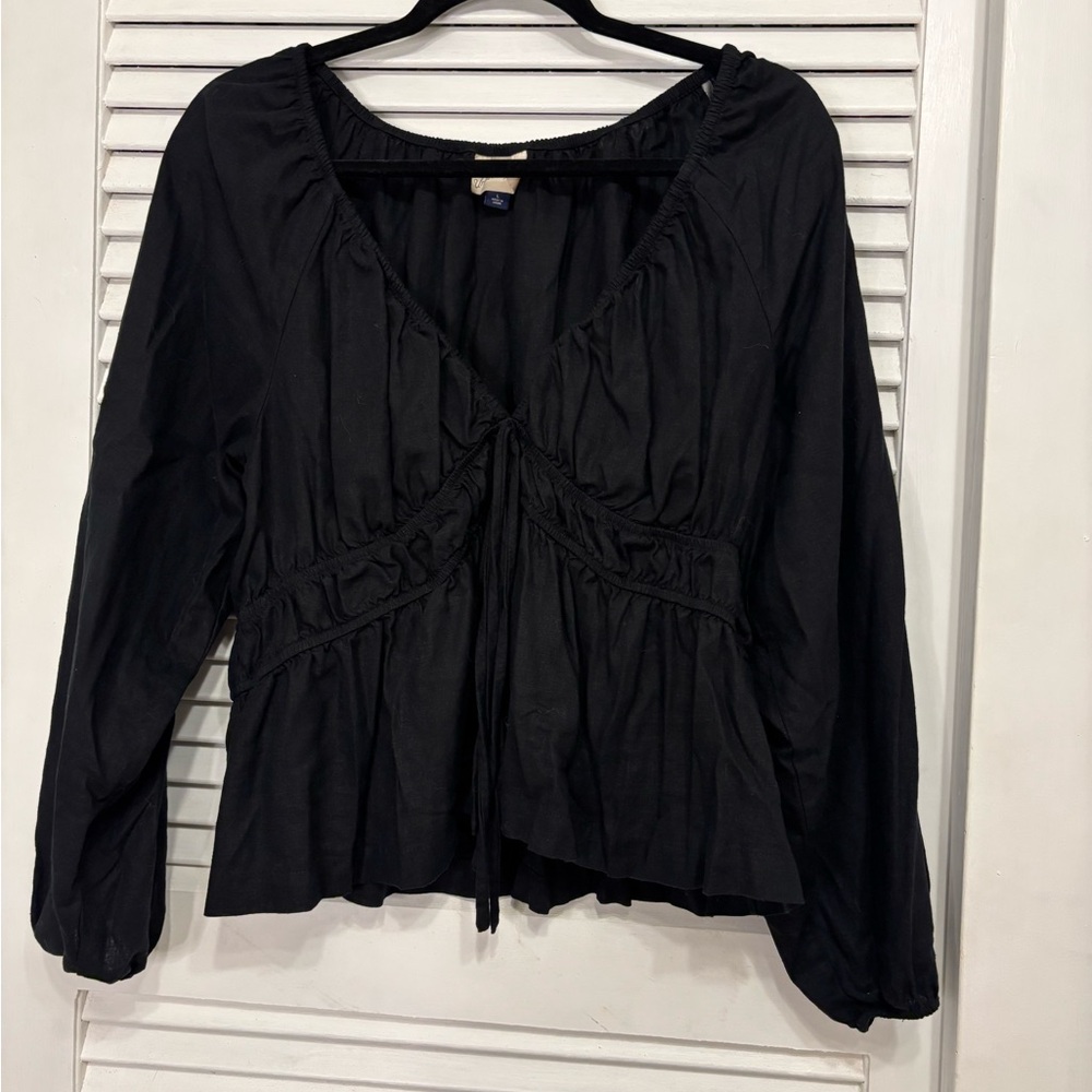 Universal Thread Black Boho Blouse - image 2